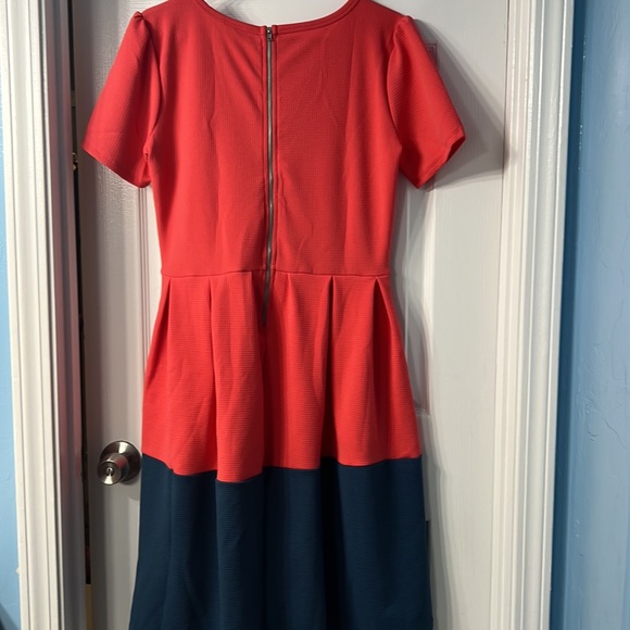 Color block dress orange/pink and blue - Picture 4 of 4